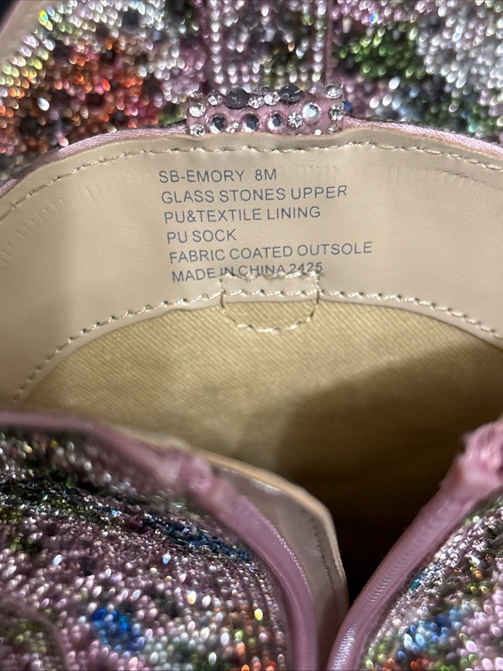 Betsey Johnson Cady Floral Rhinestone Ankle Boots Women Size 8 - Picture 4 of 7